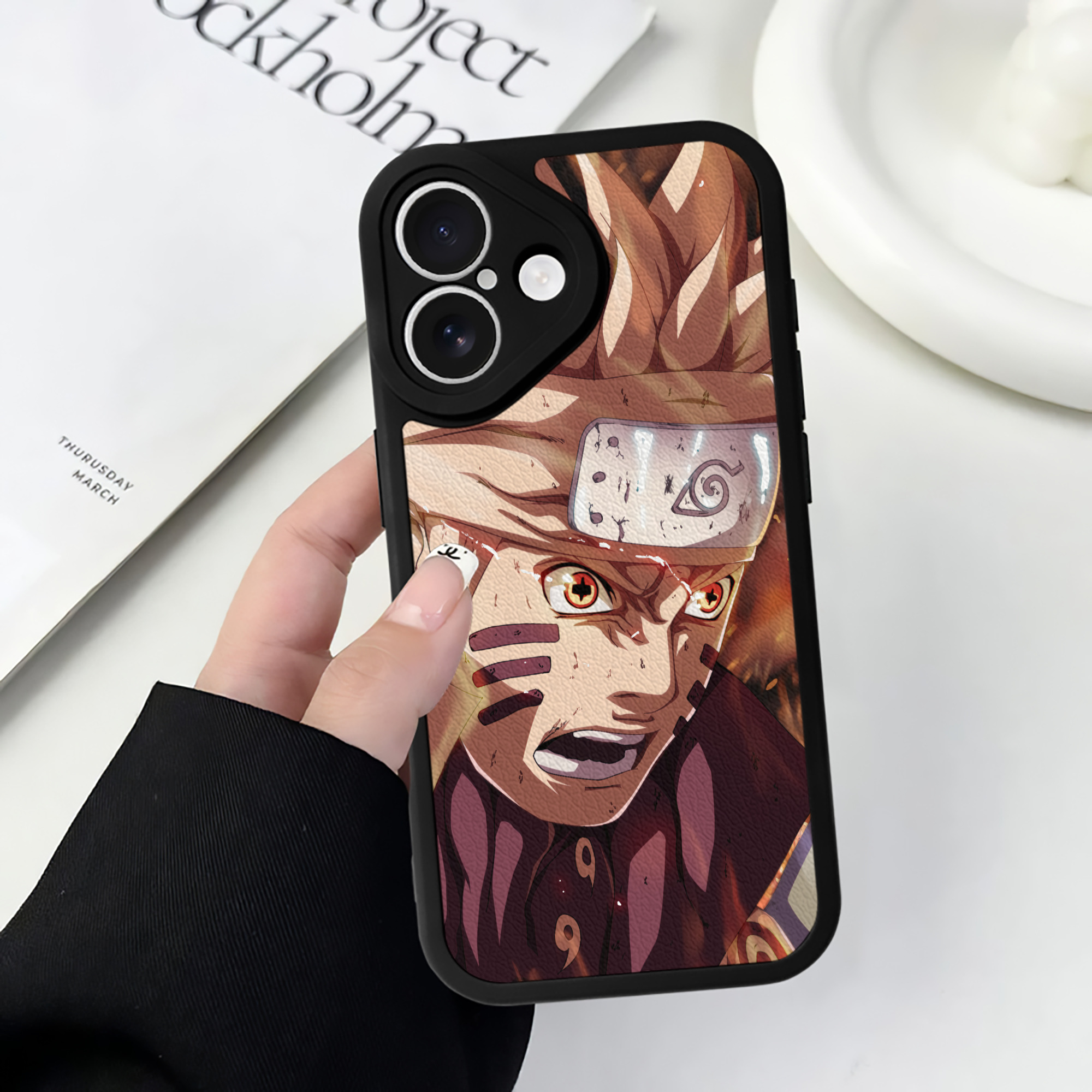 （画像用） NARUTO -ナルト- NARUTO -ナルト- 疾風伝 【iPhone 16シリーズ対応】シリコンスマホケース（レザー調） 材質：シリコン